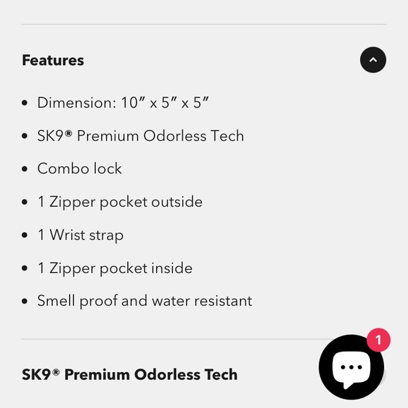 Skunk -Odor Protection-Skunk car / travel locking bag 
SKUNK Sk9   nwt - Picture 7 of 11